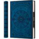 A5 Diary with Combination Lock and 180° Sleep Flat Made of Soft PU Leather with Embossed Zodiac Design - Ideal for Adults, Women, Men and Teens for Privacy