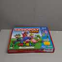 Monopoly Junior Super Mario Edition Board Game, Fun Kids' Ages 5 and Up, Explore The Mushroom Kingdom as Mario, Peach, Yoshi, or Luigi 