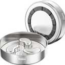 Slow Feeder Dog Bowl, 1Cups Stainless Steel Maze Bowl for Small Breeds, Non-Slip Base, Double Wall Food Grade Metal Dog Dish to Slow Eating (Grey)