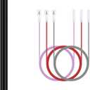 36 Inch Ceiling Fan Extension Rod Downrod with Wires, Black Unthreaded Long Downrod Extension Pole for Ceiling Fan