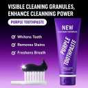 Purple Toothpaste for Teeth Whitening, Advanced V-Color Corrector Serum for Yellow Stains, Non-Invasive Enamel Safe Brightening Booster, Peroxide-Free Oral Care by WAYFENGLI-[2 Pack]