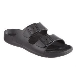 Totes Women's Double Buckle Adjustable Slide with Everywear Black 10 Totes Women's Double Buckle Adjustable Slide with Everywear Black 10