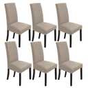 NORTHERN BROTHERS Chair Covers for Dining Room 5  Pack, Kitchen Chair Covers Protector for Dining Room（Taupe）