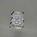 Strong Magnets for Whiteboard, Glassboard and Fridge (White, 8 Pack, Small). N54 Neodymium Rare Earth Heavy Duty Magnets for Home and Office Supplies.