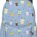 Cute Boba Bubble Tea Print Kids Backpack, Lightweight Girls School Bookbag with Front Pocket and Side Pockets for School and Daily Use, One Size
