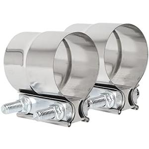 ETL INDUSTRIES 3 Inch Exhaust Clamp, Lap Joint Band Clamp 304 Stainless Steel, 2 Pcs