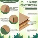 9x6x2 Shipping Boxes Set of 20, Brown Corrugated Cardboard Literature Mailer Box for Packaging, Mailing, Business