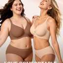 Wireless Bras for Women No Underwire Jelly Bras Seamless Push Up Full Coverage Bralettes Comfortable Everyday Bra (Medium, Brown)