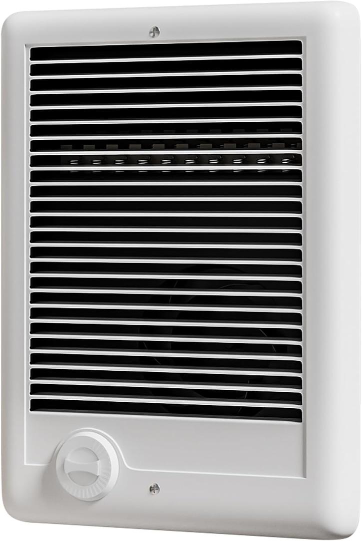 CSC101TW Electric Wall Heater Complete Unit with Thermostat, 1000 Watt 3412BUT, 120 Volt, Part 67508, White