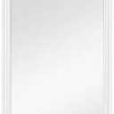 Yxqinying Full-Length Door Mirror 13.5" x 49.5" - Rectangle Wall & Door Mounted Mirror with Contemporary PS Plastic Frame, Full Body Wall Mirror for Bedroom, Living Room, or Closet (White)