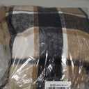 SKIKYAN Women Fall Flannel Plaid Shacket Jacket Oversized Button Down Long Shirt Jacket (Small, Brown)