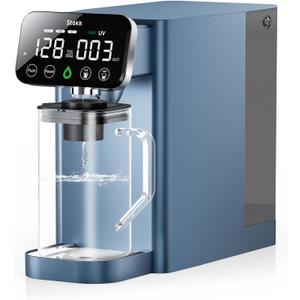 Stokk T1 Lite UV Reverse Osmosis Water Filter Countertop, Reverse Osmosis System with Carafe Alkaline Boost, 6-Stage RO Water Filtration System, NSF/ANSI 58&372, Reduce TDS PFAS Water Purifier (Blue)