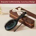 CHOSIN Boar Bristle Hair Brush for Women & Men - Nylon Pin Detangling Brush with Wooden Handle for Thick, Fine, Curly Hair - Frizz Control & Natural Shine