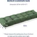 IPYNBAP Outdoor Bench Cushion, 59x18x5 Inch, Water-Resistant Bench Cushion for Outdoor/Indoor Furniture, Patio Bench Seat Cushion, Fade Resistant Outdoor Cushions for Porch Swing Couch, Dark Green