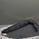 Baby Lounger Cover for Newborn 0-24 Months Soft Baby Nest Cover Organic Breathable Nest Lounger Pillow for Infants (White and Blue)