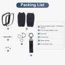 YO&YOYE Compatible with Toyota Key Fob Cover with Keychain Leather Key Case Protector for Avalon Camry Corolla RAV4 Sequoia Highlander Smart Key (Model2, Black)