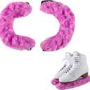 TUYUU Ice Skate Guards,Fuzzy Skate Guards for Hockey Skates Figure Skates Ice Skates.Ice Skate Blade Covers for Toddler Kids Youth Adults Men Women Boys Girls.Skate Soakers