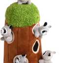 Interactive Squeaky Dog Toys Raccoon Dog Toy, Stuffing Woodland Friends Burrow, Squeaky Plush Dog Toy for Small Medium Large Dogs (Large)