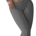 YETOWA Y2K 2 Piece Outfits Tummy Control Long Sleeve Crop Top High Waisted Flare Pants Soft Knit Lounge Set, Size S, Grey