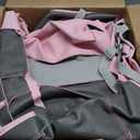 CAR PASS Pink Leather Seat Covers Full Set, Water Resistant 3D Foam Faux Leather Seat Cover, Luxury Comfort Automotive 5 Seat Covers Cute for Women Girly, Universal Fit SUV, Vans, Trucks, All Pink