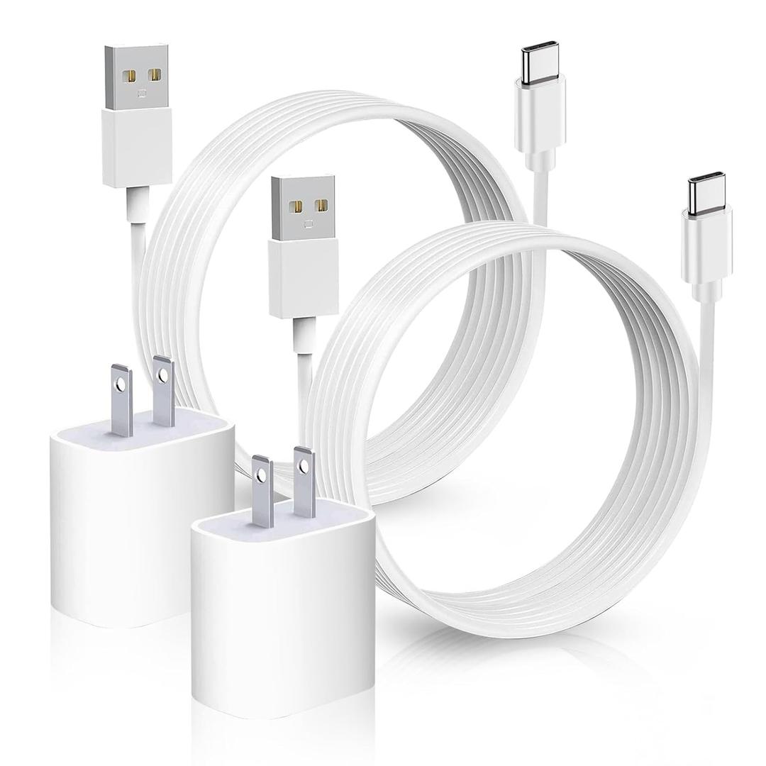 2 Pack Wall Charger for New AirPods 4 4th, AirPods Max 2 pro 2024,New AirPods Pro 2/2nd Generation Earbuds Compatible Apple TV Remote 3rd 4K Charging Cord, iPhone 16 15 Carplay USB a to USB c Cable