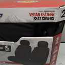 Dickies Vegan Leather Seat Covers, red/black, 2pcs