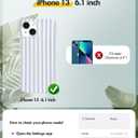 Compatible with iPhone 13 Case, with Aesthetics Striped Design Case for Women Girl, Cute Fashion Simple Soft TPU Slim Protection Phone Case for iPhone 13 6.1'' - Light Blue & White