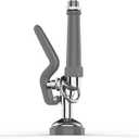 Pre Rinse Sprayer Commercial Sink Sprayer Head,1.42GPM Spray Valve Dish Spray Nozzle with Ergonomic Handle, Faucet Parts for Commercial Kitchen Sink,Chrome FinishedGray