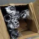 2 Pack Curtain Rods 48 to 84 Inch, Black 1 Inch Adjustable Heavy Duty Curtain Rods for Windows, Decorative Modern Window Treatment Rod, Splicing Metal Drapery Pole, Easy Installation