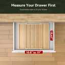 Larger Expandable Bamboo Organizer Holder for Counter Drawer Insert - Compatible with Nespresso Vertuo Capsules - Tea Bags Storage (Natural) 10.8" -19"W x15.67"Dx1.9"H