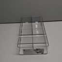 Divided Clear Plastic Organizer Bin with Hinge Lid, 8 Sections Tea Bag Storage Box for Kitchen, Snacks, Spice Packets,Pouches, Stackable Storage Bin