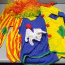 Yoroka 5Pcs Kids clown costume set Circus costume Boys and Girls Cosplay Costumes Quick Dress up for Clown(3XL)