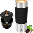 Travel Coffee Mug Spill Proof,17 Oz Travel Mug with 360Drinking Lid,Double Wall Vacuum Insulated Travel Mug Stainless Steel Tumbler Thermal Coffee Mugs for Hot and Cold Drinks(Black)