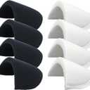 4 Pairs Shoulder Pads Sewing Foam Pads Set-in Sponge Shoulder Pad Shoulder Enhancer for Women Men Blazer Suit Coat Jacket Dress Clothes Sewing Accessories, 2 Pairs White & 2 Pairs Black