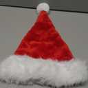 RJVW Christmas Santa Hat for Adults, Thicken Soft Velvet Comfort Classic Santa Claus Hat for New Year Party Headwear Holiday