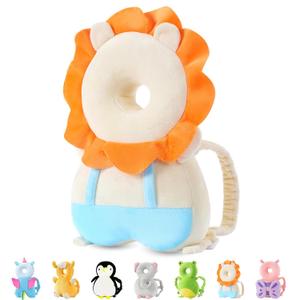 JunNeng Baby Head Protector Backpack, Toddler Walking Fall Head Protection, Yellow Lion
