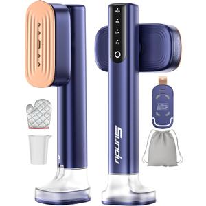 Steamer Iron for Clothes, Portable 2 In 1 Travel Handheld Garment Steamer,20 Minutes of Continuous Steam,100ml Water Tank,Steamer Ironing Gloves,1000W Light Steam Iron for Travel and Home