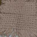 Coberllus Newborn Baby Photo Props Blanket Handmade Knitted Twist Wrap Posing Aid Backdrops for Boy Girls Photography Shoot (Dusty Pink) 18x18