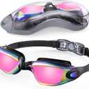 Aegend Swim Goggles, Swimming Goggles No Leaking Full Protection Adult Men Women Youth (Bright Fuchsia)