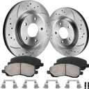 Front Brake Kit, Brake Rotors and Brake Pads Compatible with 2007-2017 Jeep Patriot/Compass, 2011-2023 Mits- Outlander Sport|Automotive Replacement Brake Kit|294mm(11.6in)|Front Rotors