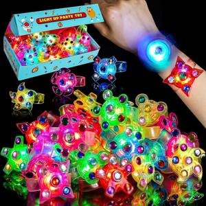 24 Pack Light Up Party Favors for Kids Fidget Spinner Bracelets