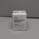 Nessus Reusable Pod Kit for Nespresso Pods Vertuo, Reuse Old Coffee Pods for Nespresso Vertuo: 100 Pcs Aluminum Foil Seal Lid, Holder, Brush, Refillable Vertuo Plus Next Capsule Machine(No Pods Come) (Black)