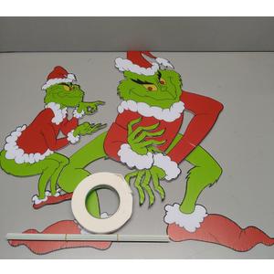Christmas Yard Signs Stakes Grinch 6 Inches