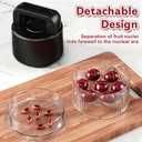 2026 Upgraded 7-in-1 Cherry Pitter Tool, Food Grade Multi-Fruit Corer with Anti-Splatter Guard, 1.5" Extra Large Slots, Easy Push Seed Remover for Cherries Olives, Dishwasher Safe Kitchen Gadget