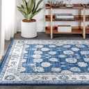 JONATHAN Y Modern Vintage Moroccan Traditional Navy/Light Gray Indoor Area Rug, 3x5, Country, Floral, Easy-Cleaning for Living Room, Bedroom, Kitchen, Pet Friendly, Non-Shedding (MDP101A-3)