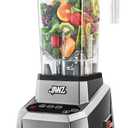 JAWZ High Performance Blender, 64 Oz Professional Grade Countertop Blender, Juicer, Smoothie or Nut Butter Maker, Precision Smart Touch Variable Speed, Stainless Steel Blades, Silver