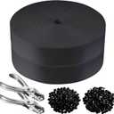 Chain Link Fence Privacy Strip, Privacy Fence, 492 ft. Fence Privacy Strip, (Includes 400 Clasps + 2 Hole Punch) BlackSuitable for Decks, patios,grates, Wire mesh and More.