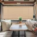 RV Blinds for Camper Windows, Camper Replacement Blinds, Privacy Protection, RV Window Shades for RV, Camper, Travel Trailer, Cappuccino (26" W x 24" L)