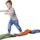 GONGE Arches - Kids Multipurpose Motor Skills, Balance, and Coordination Skills Course with Seesaw, Set of 3 Arches  Vibrant