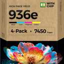 936XL 936e Ink Cartridges Compatible for HP 936 Ink Cartridges Combo Pack Work with HP Printer Officejet Pro 9110b 9120 9122e 9125e 9128e 9130b 9135e 9730e Printer Black Cyan Magenta Yellow (4 Pack)